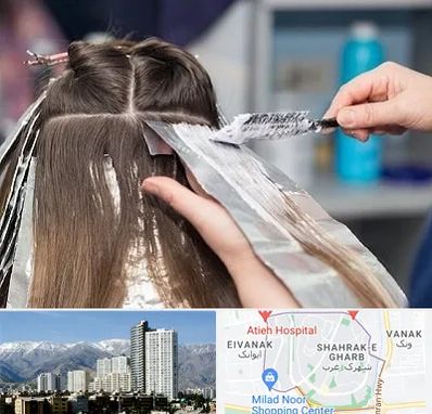 آرایشگاه رنگ مو در شهرک غرب تهران