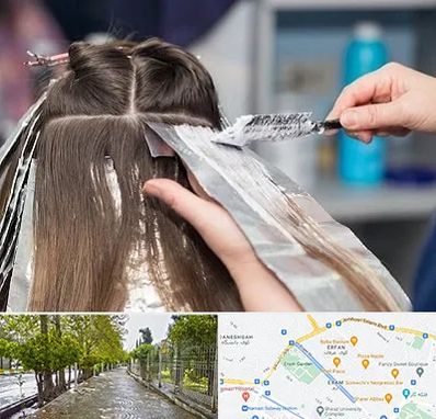 آرایشگاه رنگ مو در خیابان ارم شیراز