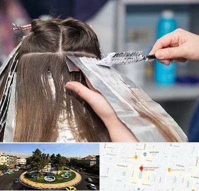 آرایشگاه رنگ مو در هفت حوض