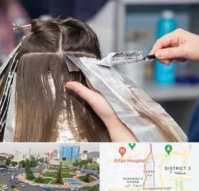 آرایشگاه رنگ مو در ونک تهران