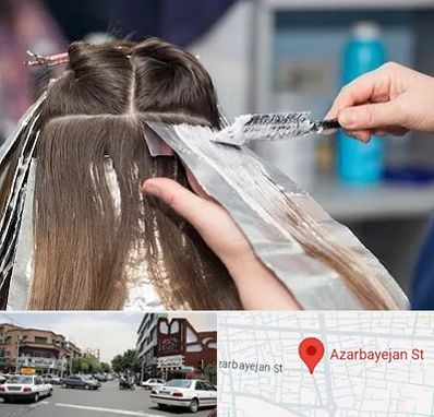 آرایشگاه رنگ مو در خیابان آذربایجان