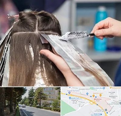 آرایشگاه رنگ مو در مهرویلا کرج