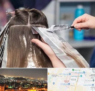 آرایشگاه رنگ مو در مارلیک کرج