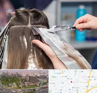 آرایشگاه رنگ مو در آیت الله کاشانی