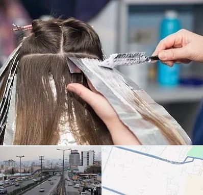 آرایشگاه رنگ مو در بلوار ارتش