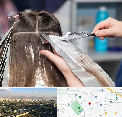 آرایشگاه رنگ مو در هنگام