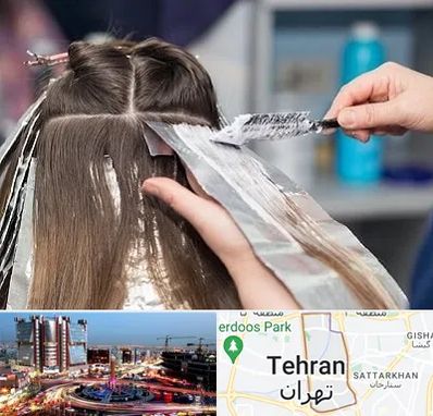 آرایشگاه رنگ مو در صادقیه تهران