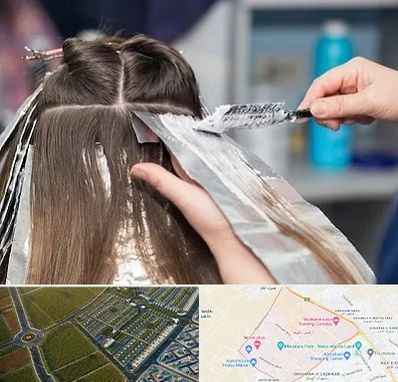 آرایشگاه رنگ مو در الهیه مشهد