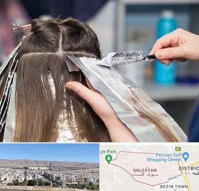 آرایشگاه رنگ مو در شهرک گلستان شیراز