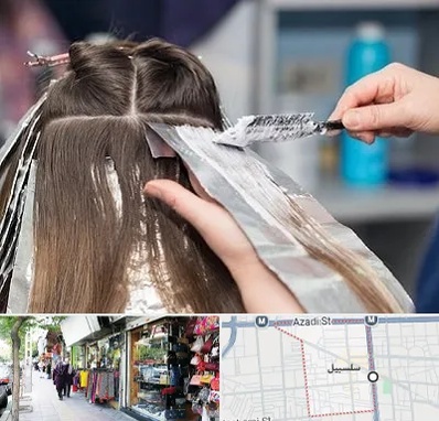 آرایشگاه رنگ مو در سلسبیل