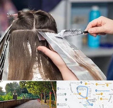 آرایشگاه رنگ مو در فلکه گاز رشت