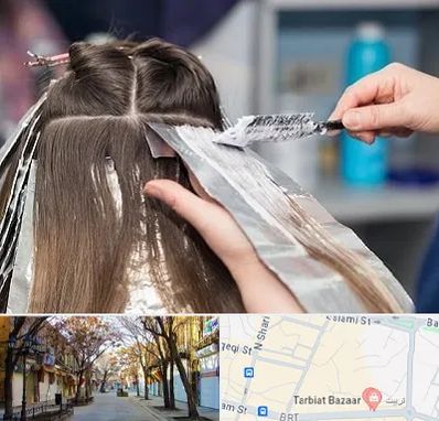 آرایشگاه رنگ مو در تربیت تبریز