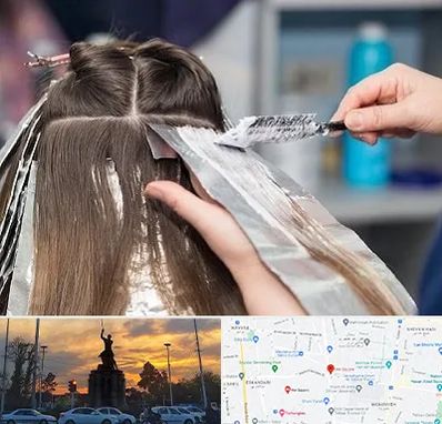 آرایشگاه رنگ مو در میدان حر