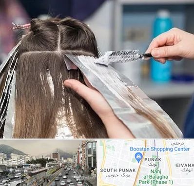 آرایشگاه رنگ مو در پونک