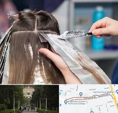 آرایشگاه رنگ مو در بلوار معلم رشت