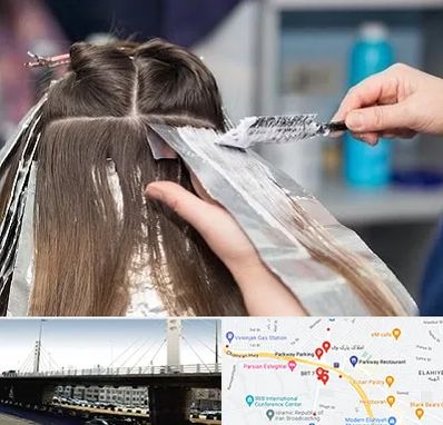 آرایشگاه رنگ مو در پارک وی