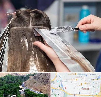 آرایشگاه رنگ مو در کن