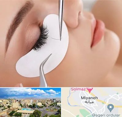 آموزش اکستنشن مژه در میانه