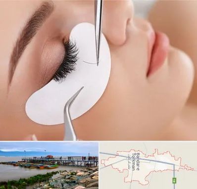 آموزش اکستنشن مژه در بندر ترکمن