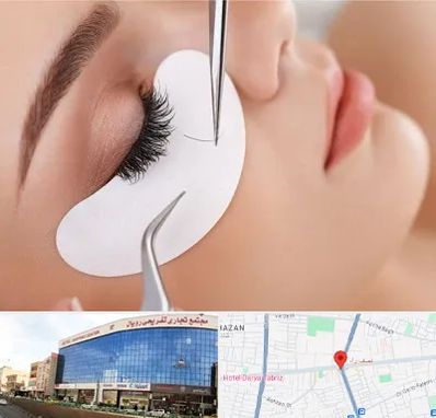 آموزش اکستنشن مژه در نصف راه تبریز