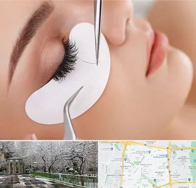 آموزش اکستنشن مژه در باغ فیض