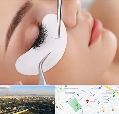 آموزش اکستنشن مژه در هنگام