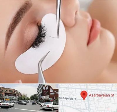 آموزش اکستنشن مژه در خیابان آذربایجان