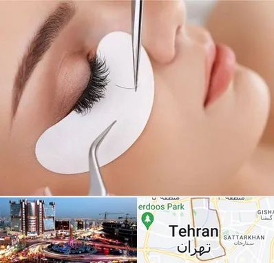 آموزش اکستنشن مژه در صادقیه 