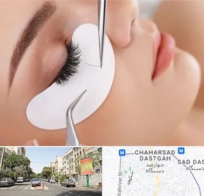 آموزش اکستنشن مژه در چهارصد دستگاه 