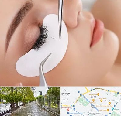 آموزش اکستنشن مژه در خیابان ارم شیراز