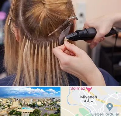 آموزش اکستنشن مو در میانه