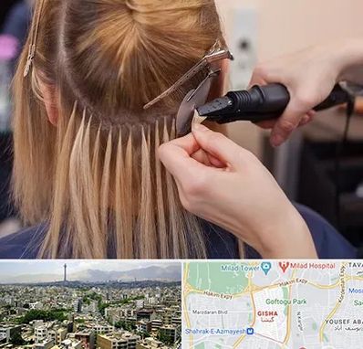 آموزش اکستنشن مو در گیشا 