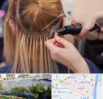 آموزش اکستنشن مو در گلستان اهواز