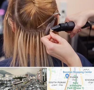 آموزش اکستنشن مو در پونک 