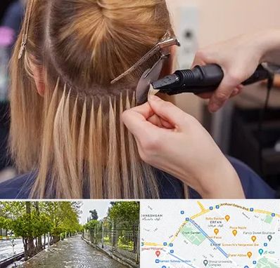 آموزش اکستنشن مو در خیابان ارم شیراز