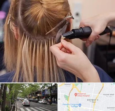 آموزش اکستنشن مو در ظفر 