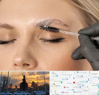 آموزش لیفت و لمینت مژه و ابرو در میدان حر