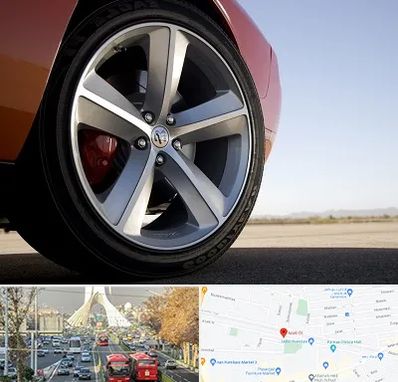 فروشگاه لاستیک خارجی در خیابان آزادی