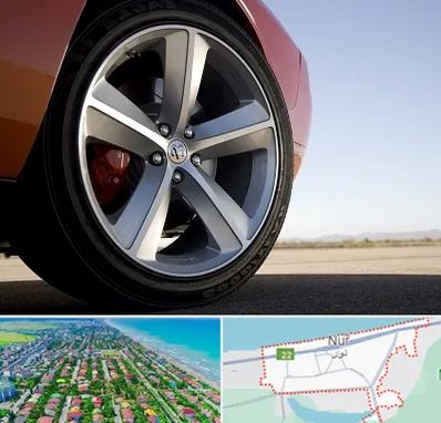 فروشگاه لاستیک خارجی در نور