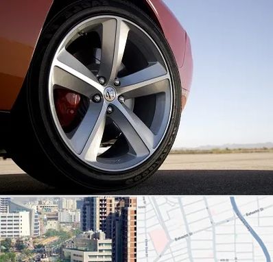 فروشگاه لاستیک خارجی در خیابان بهشتی