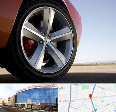 فروشگاه لاستیک خارجی در نصف راه تبریز