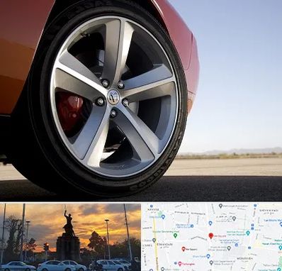 فروشگاه لاستیک خارجی در میدان حر