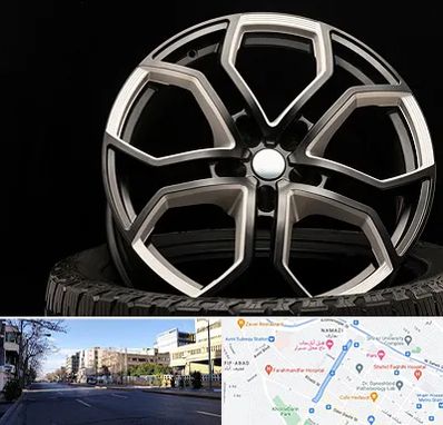 فروشگاه رینگ و لاستیک در خیابان ملاصدرا شیراز