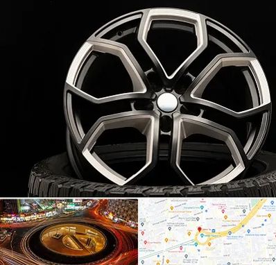 فروشگاه رینگ و لاستیک در میدان ولیعصر