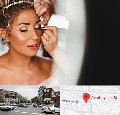 آموزش گریم عروس در خیابان آذربایجان