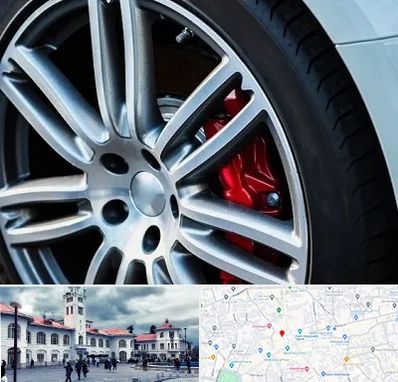 لاستیک فروشی در میدان شهرداری رشت