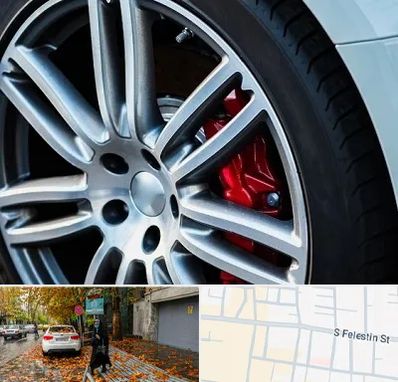 لاستیک فروشی در خیابان فلسطین