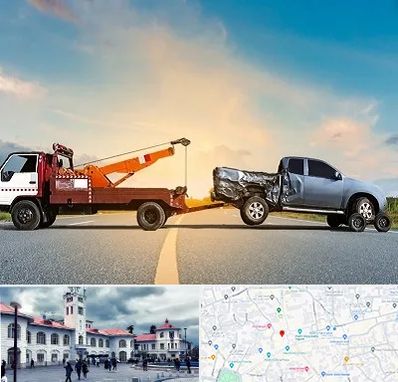 یدک کش شبانه روزی در میدان شهرداری رشت