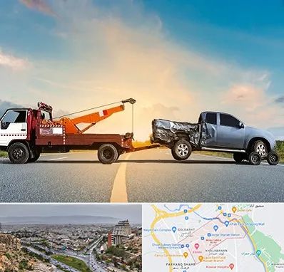 یدک کش شبانه روزی در معالی آباد شیراز