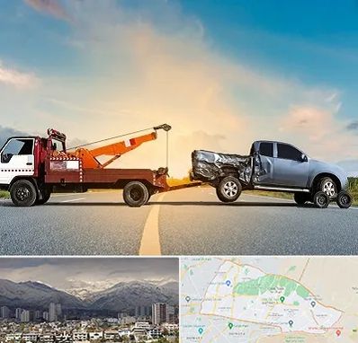 یدک کش شبانه روزی در منطقه 4 تهران